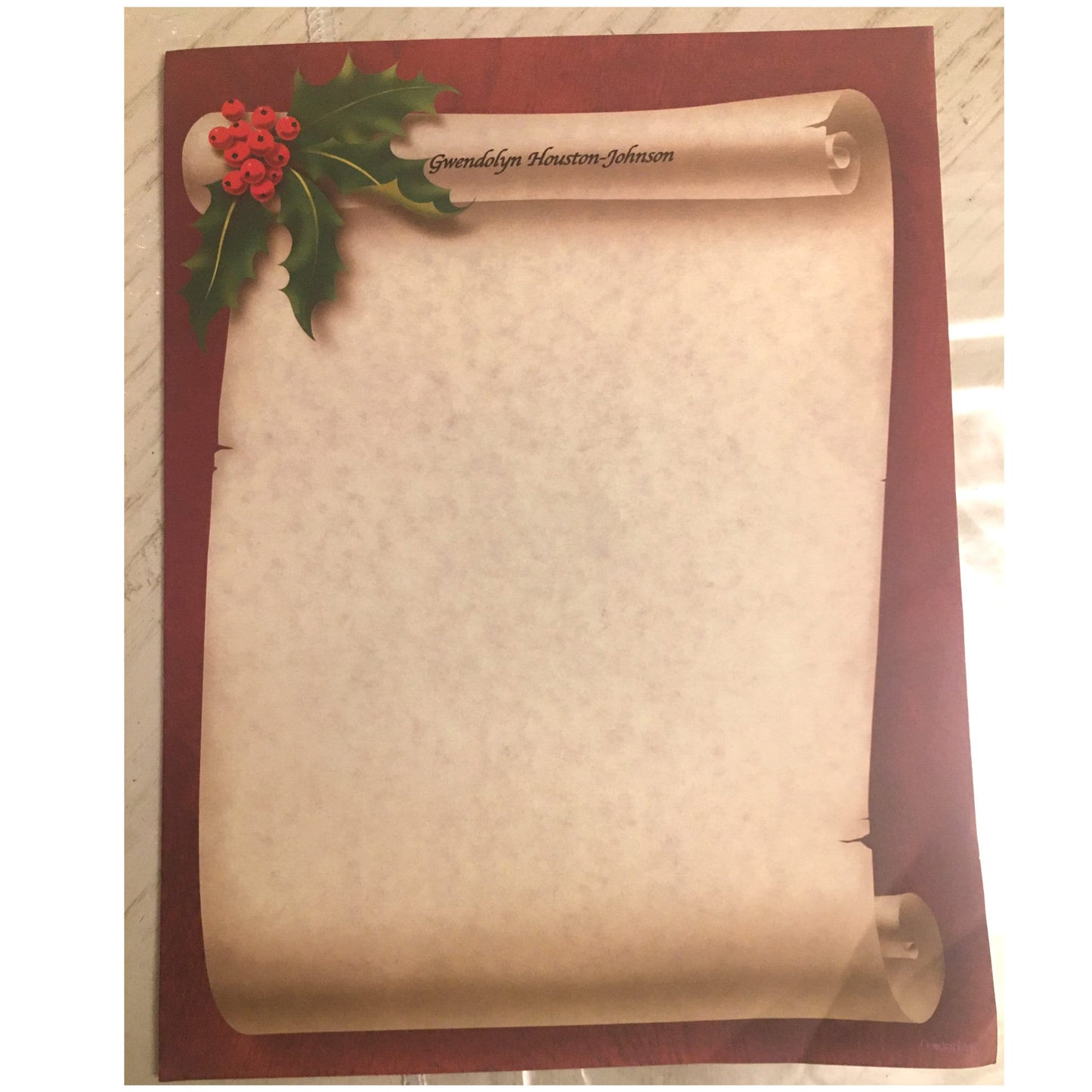CHRISTMAS STATIONERY SETS gift for her personalized custom stationery