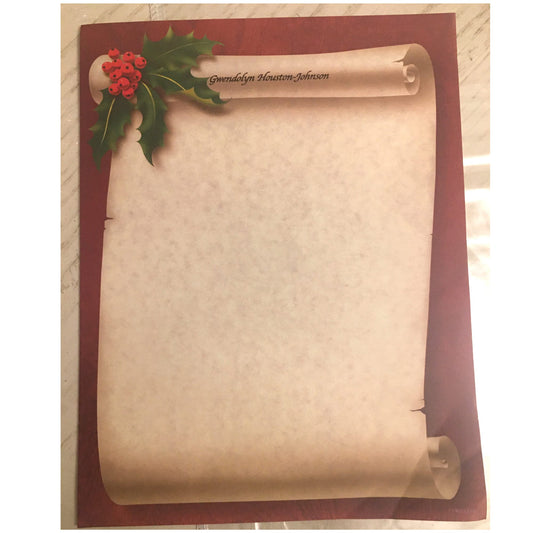 CHRISTMAS STATIONERY SETS gift for her personalized custom stationery