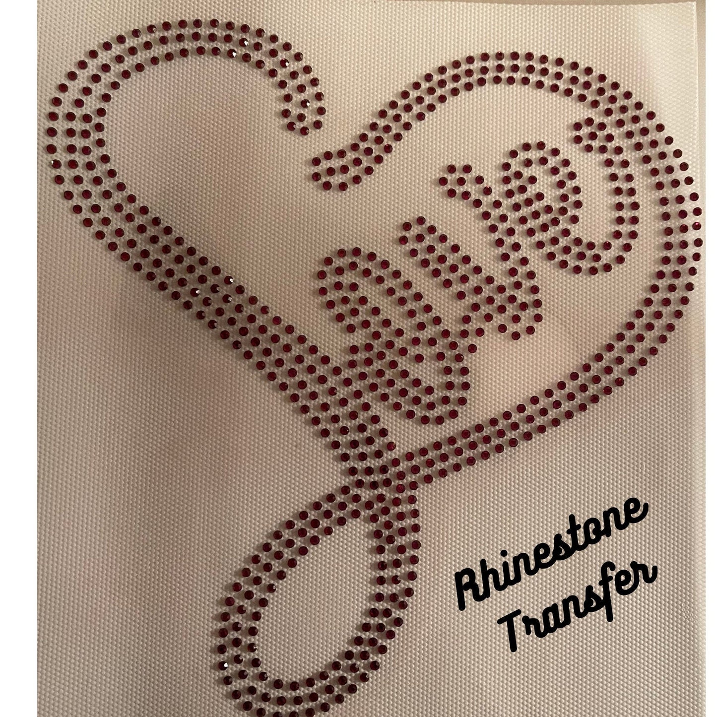 Bling Rhinestone LOVE Iron on Heat Press Transfer Rhinestone Template