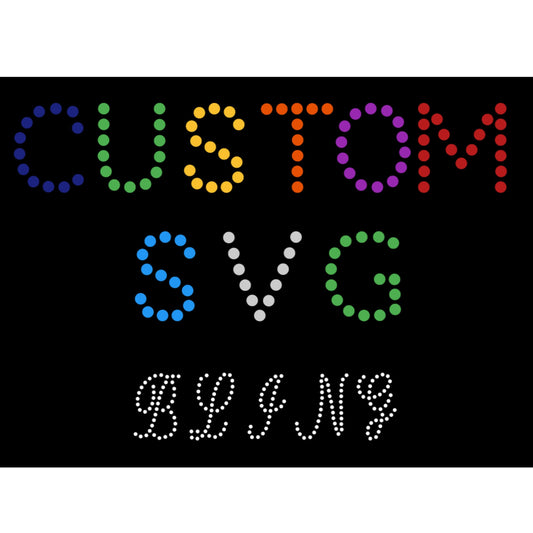 Cutting of CUSTOM RHINESTONE SVG Template only - Rock-It Flock