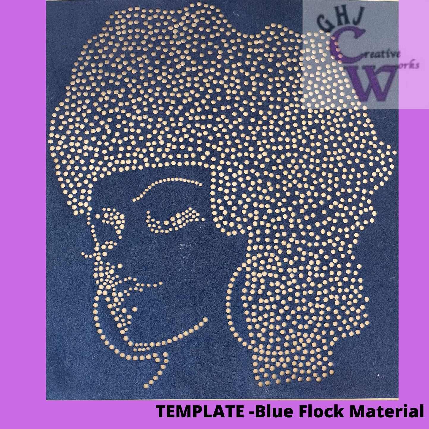 AFRICAN AFRO Rhinestone T-shirt, Transfer and Templates
