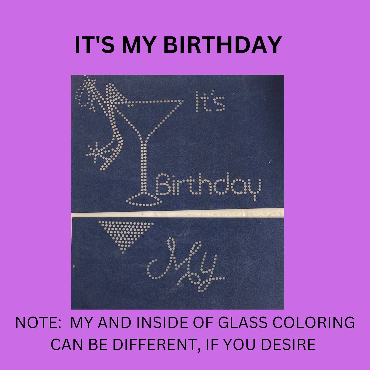 IT'S MY BIRTHDAY gift for her gift for Birthday Bling SS10 rhinestones