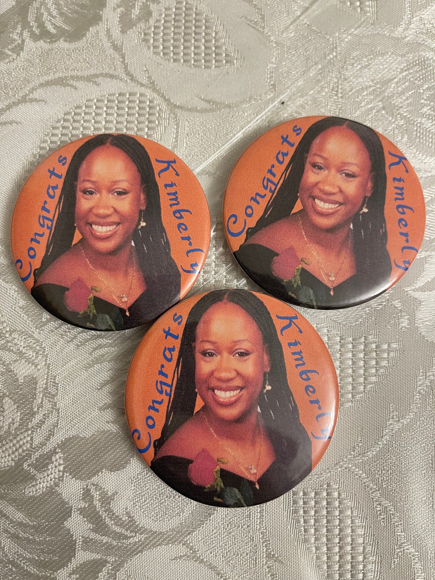CUSTOMIZED/PERSONALIZED buttons Graduation Birthday Memorial