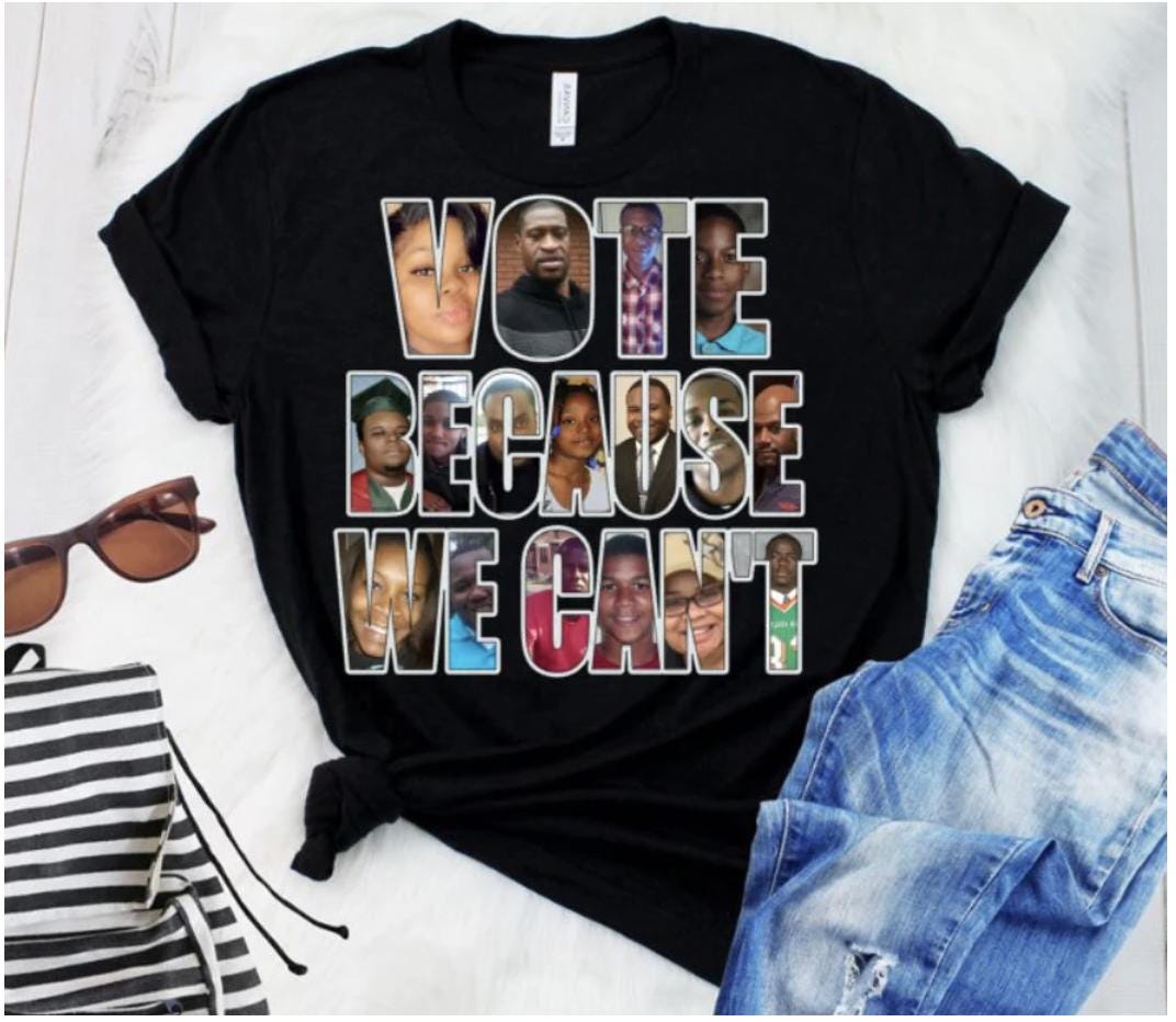 Vote BECAUSE WE CAN'T t-shirt gifts for him gifts for her